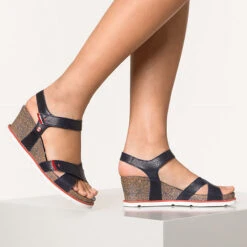 Panama Jack Vieri Navy Keilsandaletten - Dunkelblau -Trend Shoe Verkauf 14017818 02