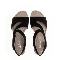 Gabor Riemchensandalen Rauleder Schwarz Riemchensandaletten - Schwarz -Trend Shoe Verkauf 14309395 02