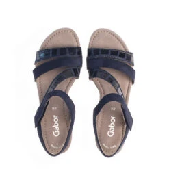 Gabor Riemchensandalen Materialmix Leder Blau Riemchensandaletten - Blau 8 Gabor Riemchensandalen Materialmix Leder Blau Riemchensandaletten - Blau -Trend Shoe Verkauf 14309449 02