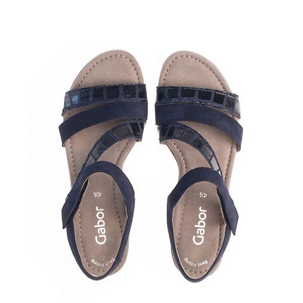 Gabor Riemchensandalen Materialmix Leder Blau Riemchensandaletten - Blau 4 Gabor Riemchensandalen Materialmix Leder Blau Riemchensandaletten - Blau – Bild 2