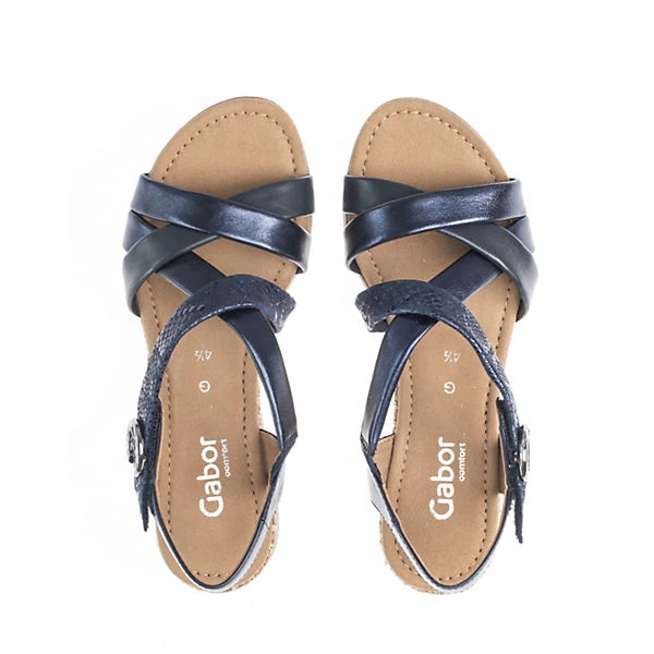 Gabor Comfort Riemchensandalen Materialmix Leder Blau Riemchensandaletten - Blau 4 Gabor Comfort Riemchensandalen Materialmix Leder Blau Riemchensandaletten - Blau – Bild 2