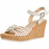 Tamaris Sandalette Keilsandaletten - Beige -Trend Shoe Verkauf 14420042 01