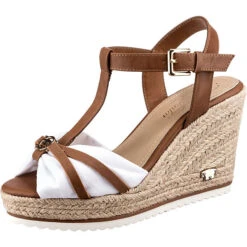 Tom Tailor Keilsandaletten - Creme/braun