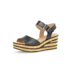 Gabor Keilsandaletten Glattleder Schwarz Keilsandaletten - Schwarz