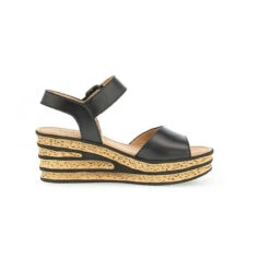 Gabor Keilsandaletten Glattleder Schwarz Keilsandaletten - Schwarz -Trend Shoe Verkauf 18927839 03