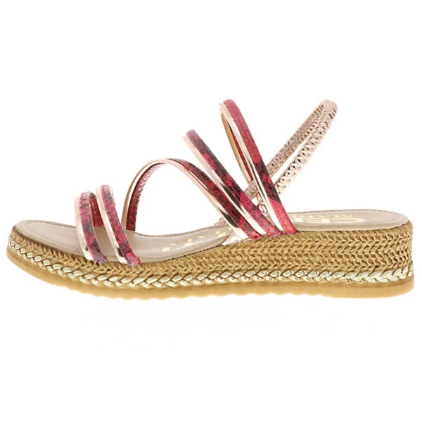 CERUTTI Damen Sandaletten Riemchen Slingback Rot/gold - Rot 7 CERUTTI Damen Sandaletten Riemchen Slingback Rot/gold - Rot – Bild 5