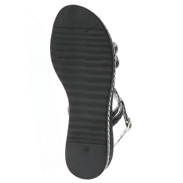 CERUTTI Damen Sandaletten Slingback Schwarz/grau - Schwarz 5 CERUTTI Damen Sandaletten Slingback Schwarz/grau - Schwarz – Bild 3