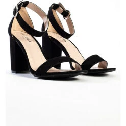 Quadratische Peeptoe-Heels CLAUDIA Schaftsandaletten - Schwarz -Trend Shoe Verkauf 22052149 02