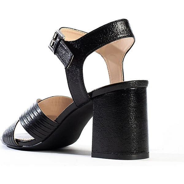 Sandalen Mit Eckigem Absatz CORDELIA Schaftsandaletten - Schwarz 7 Sandalen Mit Eckigem Absatz CORDELIA Schaftsandaletten - Schwarz – Bild 5