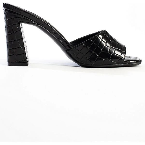 Peeptoe-Heels CHERYL SCHWARZ Schaftsandaletten - Schwarz 8 Peeptoe-Heels CHERYL SCHWARZ Schaftsandaletten - Schwarz – Bild 6