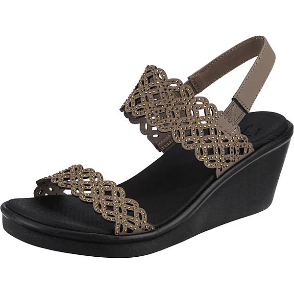 Skechers Rumble On Sassy Dayz Keilsandaletten - Taupe 3 Skechers Rumble On Sassy Dayz Keilsandaletten - Taupe