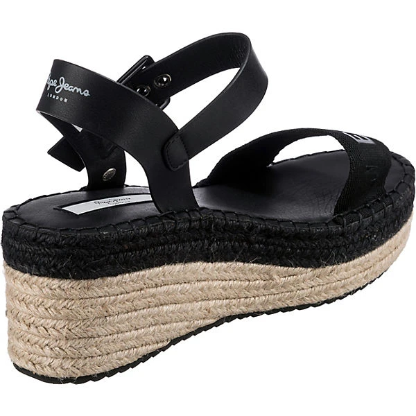 Pepe Jeans Witney Logo Plateau-Sandaletten - Schwarz 6 Pepe Jeans Witney Logo Plateau-Sandaletten - Schwarz – Bild 4
