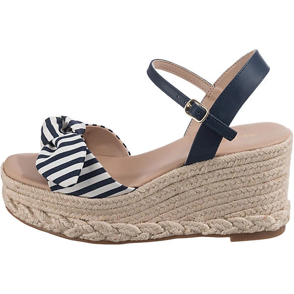 Aldo Macrama Keilsandaletten - Blau/weiß 5 Aldo Macrama Keilsandaletten - Blau/weiß – Bild 3