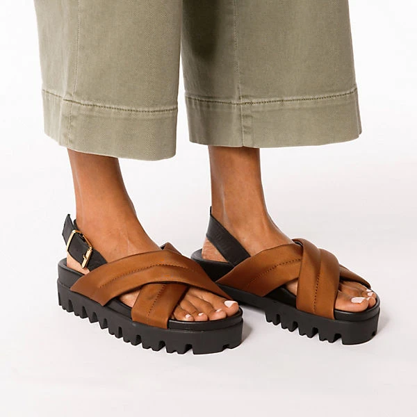 Inuovo Plateau-Sandaletten - Braun/schwarz 4 Inuovo Plateau-Sandaletten - Braun/schwarz – Bild 2