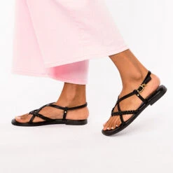 MEXX Jillian T-Steg-Sandalen - Schwarz -Trend Shoe Verkauf 23610330 02