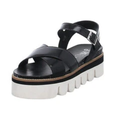 Ara Damen Sandalen Florenz Sandalette Plateau Bequem Freizeit Lackleder Uni Plateau-Sandaletten