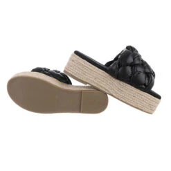 Plateausandaletten , Flach, Geflochten, Offene Ferse - Schwarz 7 Plateausandaletten , Flach, Geflochten, Offene Ferse - Schwarz -Trend Shoe Verkauf 29127038 02