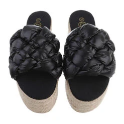 Plateausandaletten , Flach, Geflochten, Offene Ferse - Schwarz 9 Plateausandaletten , Flach, Geflochten, Offene Ferse - Schwarz -Trend Shoe Verkauf 29127038 04