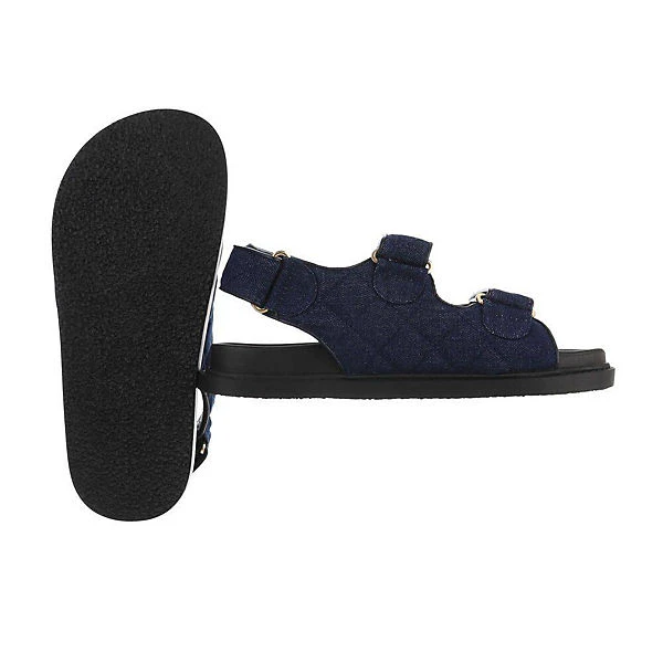 Riemchensandalen Klettverschluss, Flach, Riemen 4 Riemchensandalen Klettverschluss, Flach, Riemen – Bild 2