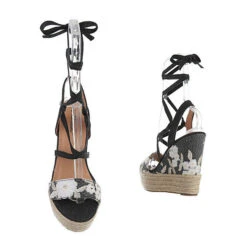 Plateausandaletten Hakenschnürung, Keilabsatz/Wedge, Riemen -Trend Shoe Verkauf 29242510 03