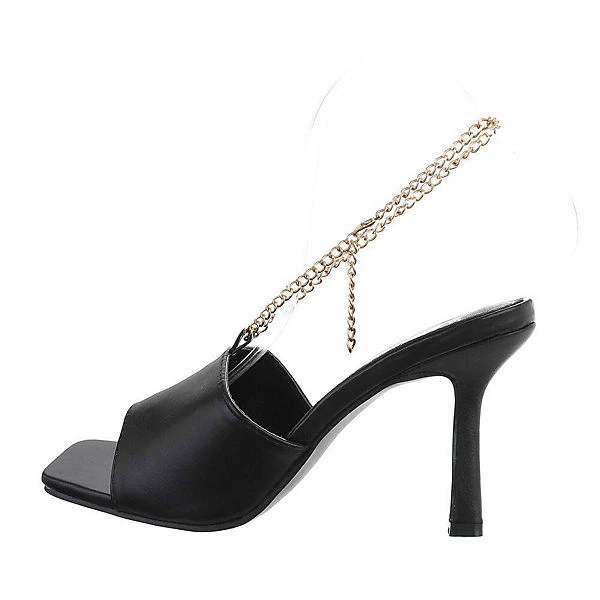 Sandalen & Sandaletten , Pfennig-/Stilettoabsatz, Kette 3 Sandalen & Sandaletten , Pfennig-/Stilettoabsatz, Kette