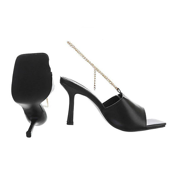 Sandalen & Sandaletten , Pfennig-/Stilettoabsatz, Kette 4 Sandalen & Sandaletten , Pfennig-/Stilettoabsatz, Kette – Bild 2