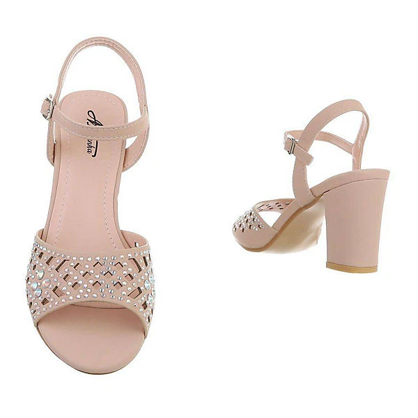 Sandalen & Sandaletten Schnalle, Blockabsatz, Riemen, Strass 5 Sandalen & Sandaletten Schnalle, Blockabsatz, Riemen, Strass – Bild 3