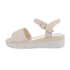 Plateausandaletten Schnalle, Keilabsatz/Wedge,