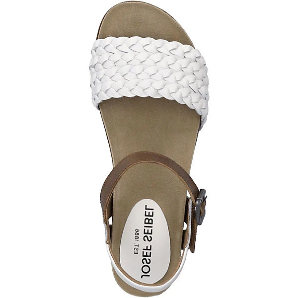Josef Seibel Sandalen Riemchensandaletten - Braun/weiß 8 Josef Seibel Sandalen Riemchensandaletten - Braun/weiß – Bild 6