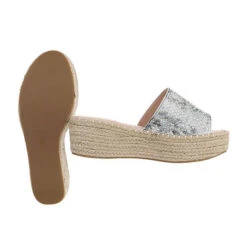 Plateausandaletten , Flach, Strass, Offene Ferse -Trend Shoe Verkauf 29435004 02