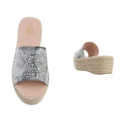 Plateausandaletten , Flach, Strass, Offene Ferse -Trend Shoe Verkauf 29435004 03