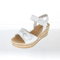 Gabor Sandalen Keilsandaletten Rauleder Blau Klassische Sandaletten - Weiß -Trend Shoe Verkauf 30032563 02