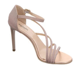 Nero Giardini Damen Riemchensandalen Egizia Riemchen Sandalette Fußbett Bequem Freizeit Glitzerdetails Textil Uni Riemchensandalen - Camel -Trend Shoe Verkauf 30189058 06